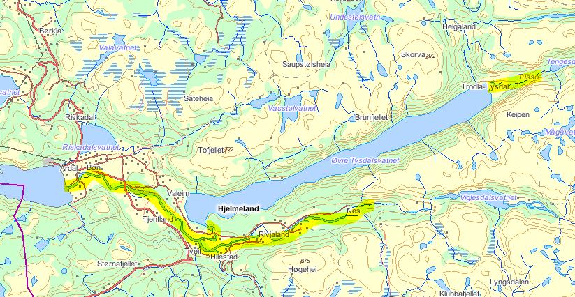 Tusso Storåna Bjørg Figur 2.1. Oversiktskart over Årdalsvassdraget og Tusso.