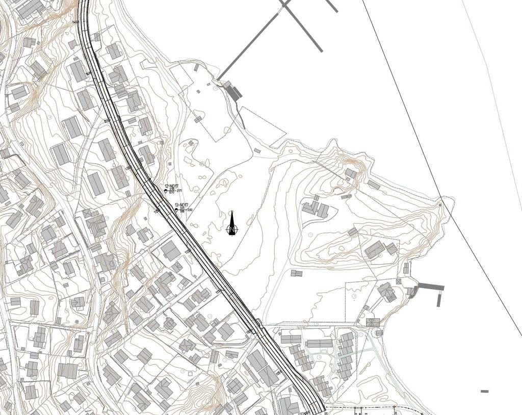 4.4 Småbåthavna pr.1300-1000 Grunnforhold: Det er påvist middels fast leire i 1 2 m over og antatt morenemateriale og berg.