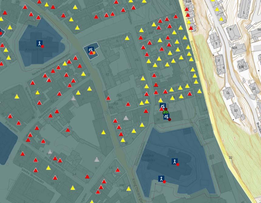 Kulturminner i nærområdet I kvartalet der planområdet ligger er det 17 Sefrak-registrerte bygninger. Det at en bygning er Sefrak-registrert betyr ikke at bygningen har et formelt vern.