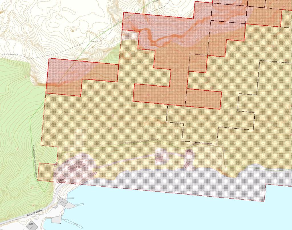kartlegging Kristvika industriområde Figur 4-1: Aktsomhetskart for skred.