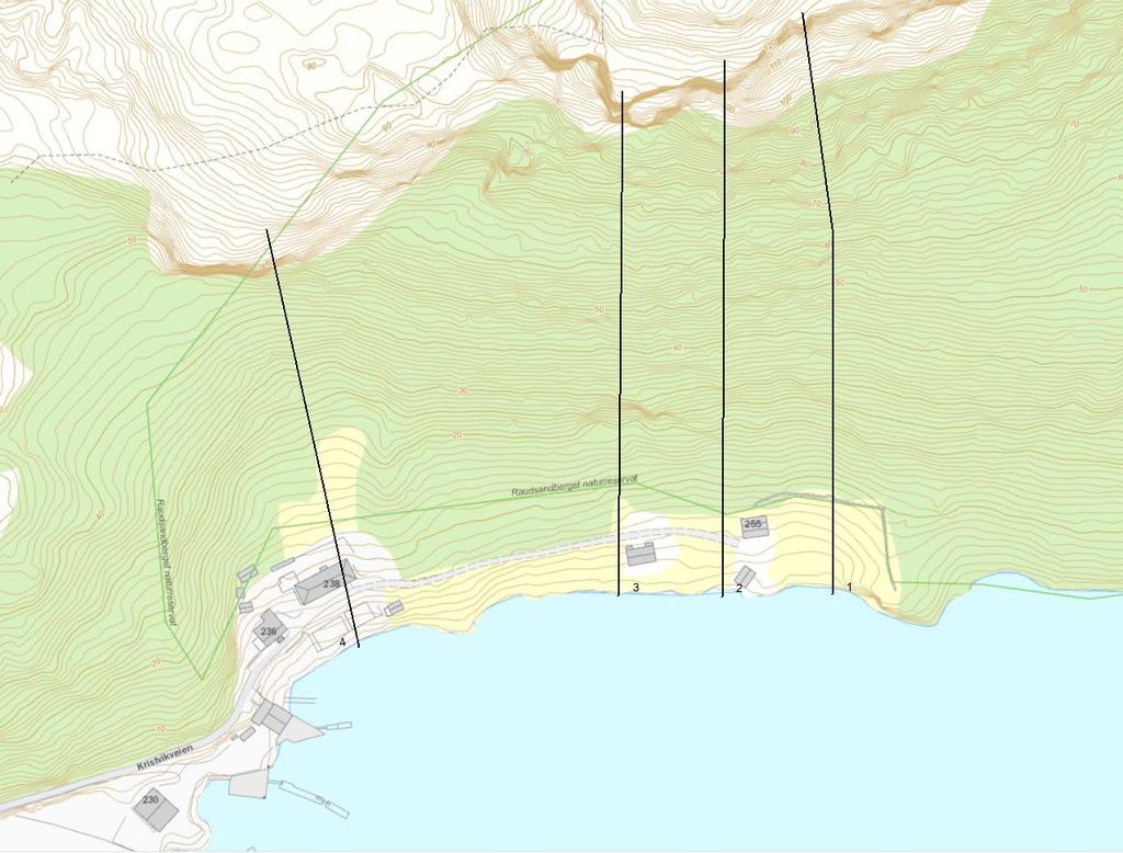 kartlegging Kristvika industriområde på et simulert steinsprang langs en valgt