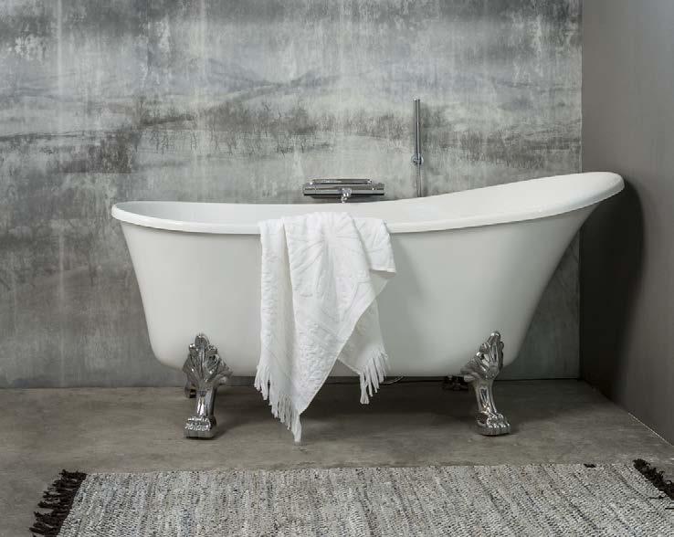 Amore badekar Et lekkert og nostalgisk badekar i akryl som virkelig setter særpreg på badet ditt.