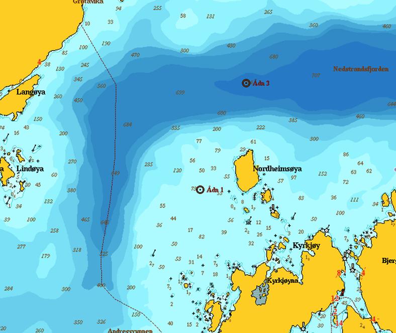 Eksakt plassering av stasjonene er gitt i Tabell 2.1.