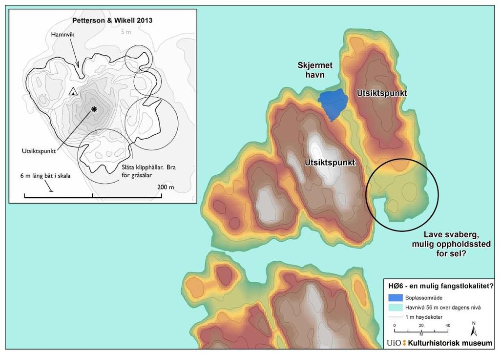 Figur 10 Mulig tolkning av bruken av Hegna øst 6 og landskapet rundt. Modellen er basert på Petterson og Wikell 2013.