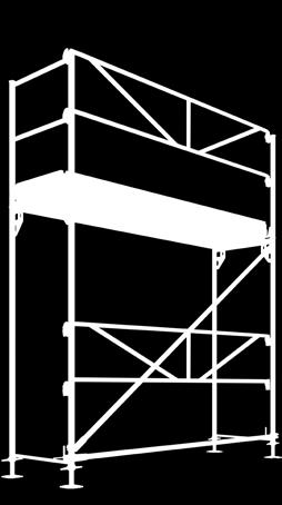 0 m Vertikalramme Platting Sparkebord Diagonal Rekkverk Enkelt rammestillas Med kun 7 grunnkomponenter settes dette stillaset lynraskt opp - helt logisk og sikkert.