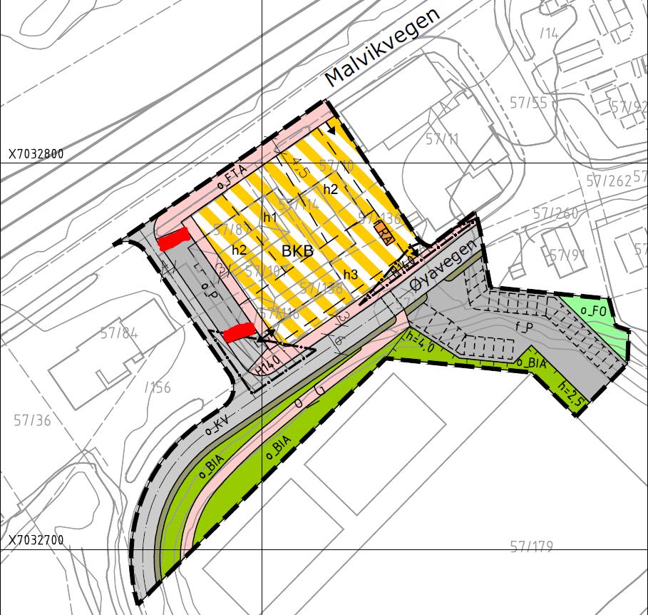 Foruten å sikre bedre sikt vil en slik kile med kantstein på begge sider avgrense parkeringsplasser slik at det ikke parkeres helt opp til og med innkjøring til parkeringskjeller.