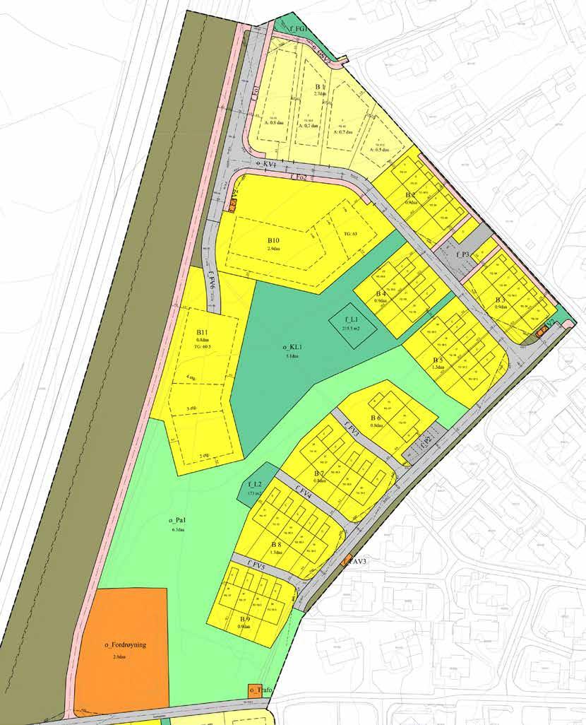 B4 ARKITEKTONISK KONSEPT OG FORMSPRÅK. HELHETLIG SAMSPILL MED FARGEBRUK Boligene i Haualandsparken ligger langs et parkdrag med store grønne arealer med en silhuett av et kupert landskap rundt.