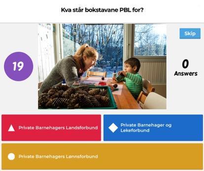 Vi avsluttar kurset med ein fagleg repetisjonsquiz der vi brukar verktøyet Kahoot!