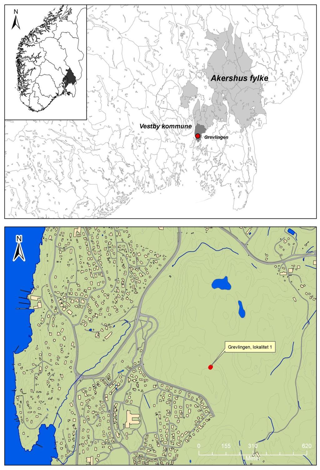 Fig. 1: Kartreferanse og lokalitetens