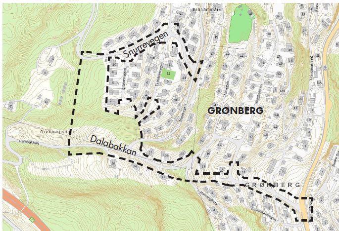 2 BAKGRUNN ønsker å forbedre trafikksikkerheten for myke trafikanter i boligområdet på Grønberg, i hovedsak for å sikre trygg skoleveg.