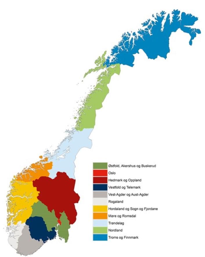 2. Bakgrunn Regionreformen gir ny fylkesinndeling Utvalget har lagt Stortingsvedtak av juni 2017 med ny inndeling av fylkene til grunn for arbeidet. Sør-og Nord-Trøndelag er slått sammen fra 1.
