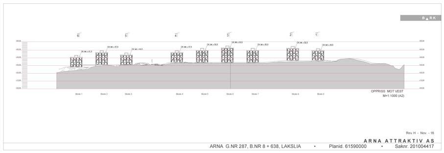 Dersom en vurderer foreslått m 2 BRA i forhold til samlet byggeområdet på tomtene, blir % BRA slik for eiendommene 287/8 og 287/638 til sammen: (14.973 m 2 BRA / 24.