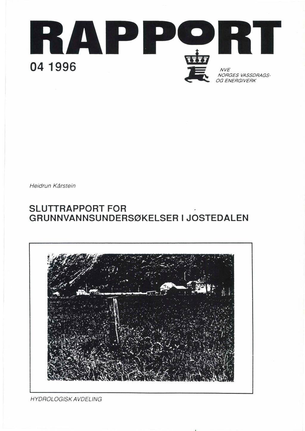 04 1996 NVE NRGES VASSDRAGS G ENERGVERK Heidrun Kårstein