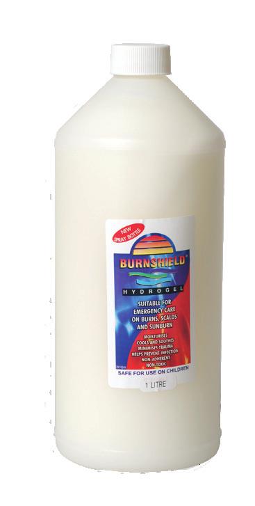 Burnshield leveres som sterile kompresser og sterile branntepper i ulike størrelser, samt poser og flasker som inneholder kun Hydrogel.