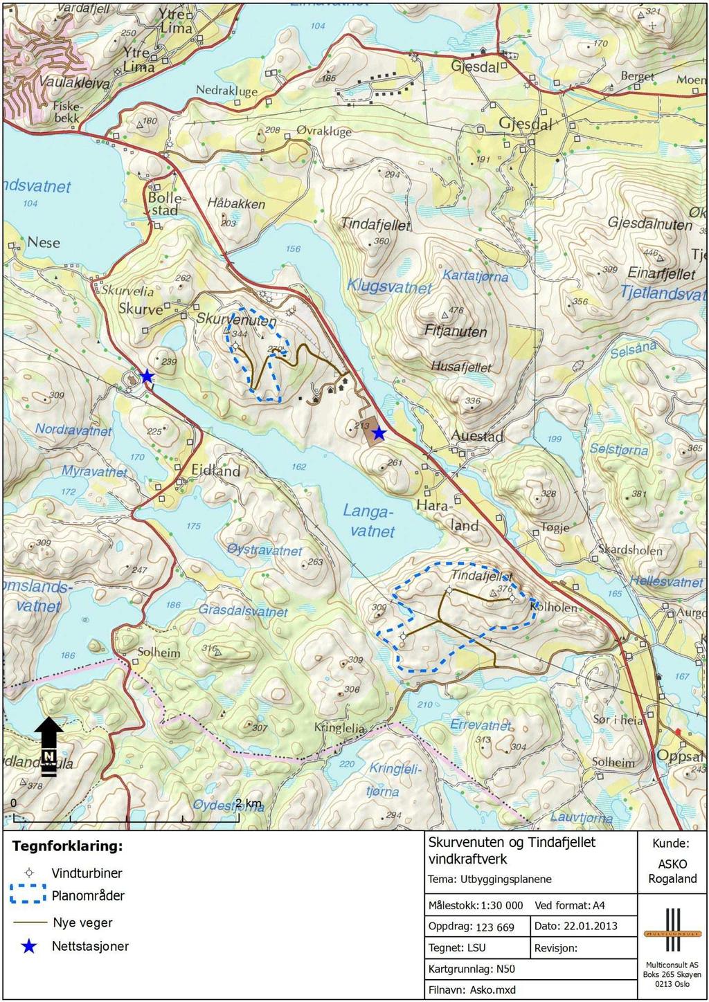 Side 28 prosjekter innenfor en radius på cirka 15 km. For en vurdering av samlede virkninger av Skurvenuten vindkraftverk og Tindafjellet vindkraftverk, viser vi til kapittel 5 under.