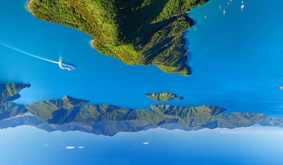 Marlborough Sounds. Foto: Rob Suisted (Tourism New Zealand) avslappet sted med nydelig utsikt. Her nyter dere en to-retters lunsj (drikke kan kjøpes for egen regning).