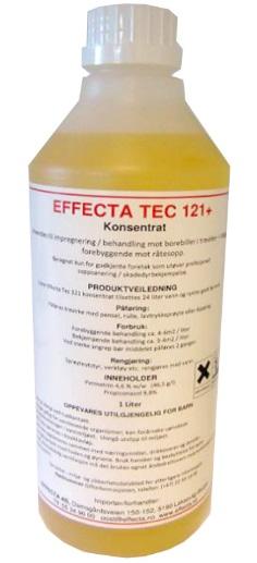 1 l 1 Permetrin 4,6% (46,5g/l) 24097 Effecta Tec 121+ Effecta Tec 121+ er et luktsvakt middel som anvendes