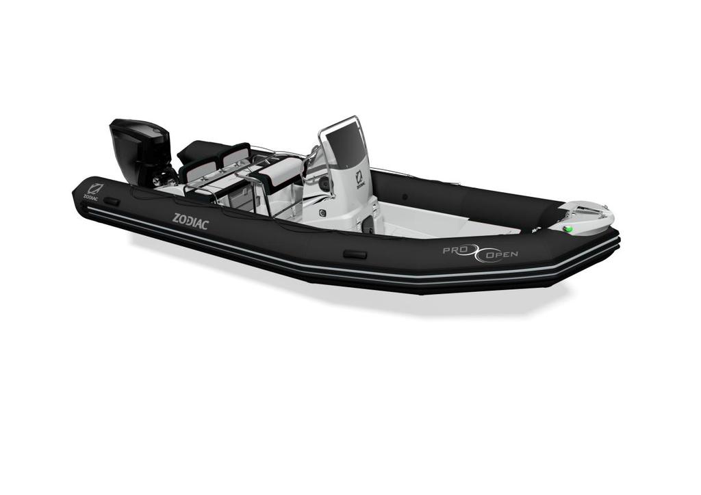 OPEN SERIEN PRO OPEN 650 «BLACK» utstyrspakke: Fusion MP3 radio m/2 høyttalere Garmin ECHOMAP 72CV kartplotter Baugpute