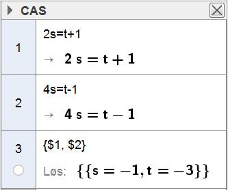 Oppgave 3 (4 poeng) Vi har punktene A B C t t, 1, 4, 5 og 3,. a) Bruk vektorregning til å bestemme t slik at punktene A, B, C ligger på en rett linje.