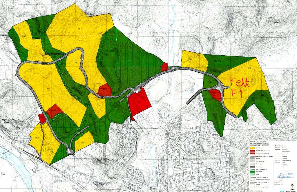 Detaljreguleringsplan for Ålgård nord Felt F1 - Kodlidalen - plan 201705-1.