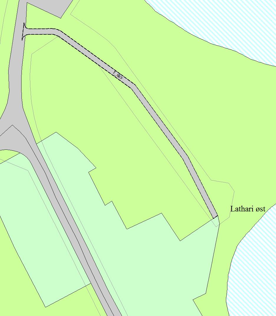 Figur 3 I Kommuneplanens arealdel er området avsatt til arealformålet LNFR Planforslaget: Planens intensjon er å legge til rette for felles avkjørsel for eiendommene gnr/bnr 38/780 og 38/286.