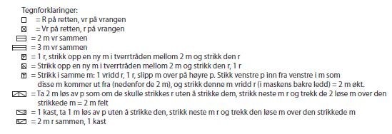 Strikk andre skulder på samme måte. Du kan også strikke genseren uten hjerte! ERMER Legg opp 26 (28) 28 (30) 30 (32) m med PUS og BLING på p nr. 8. Klipp så av tråden med BLING.