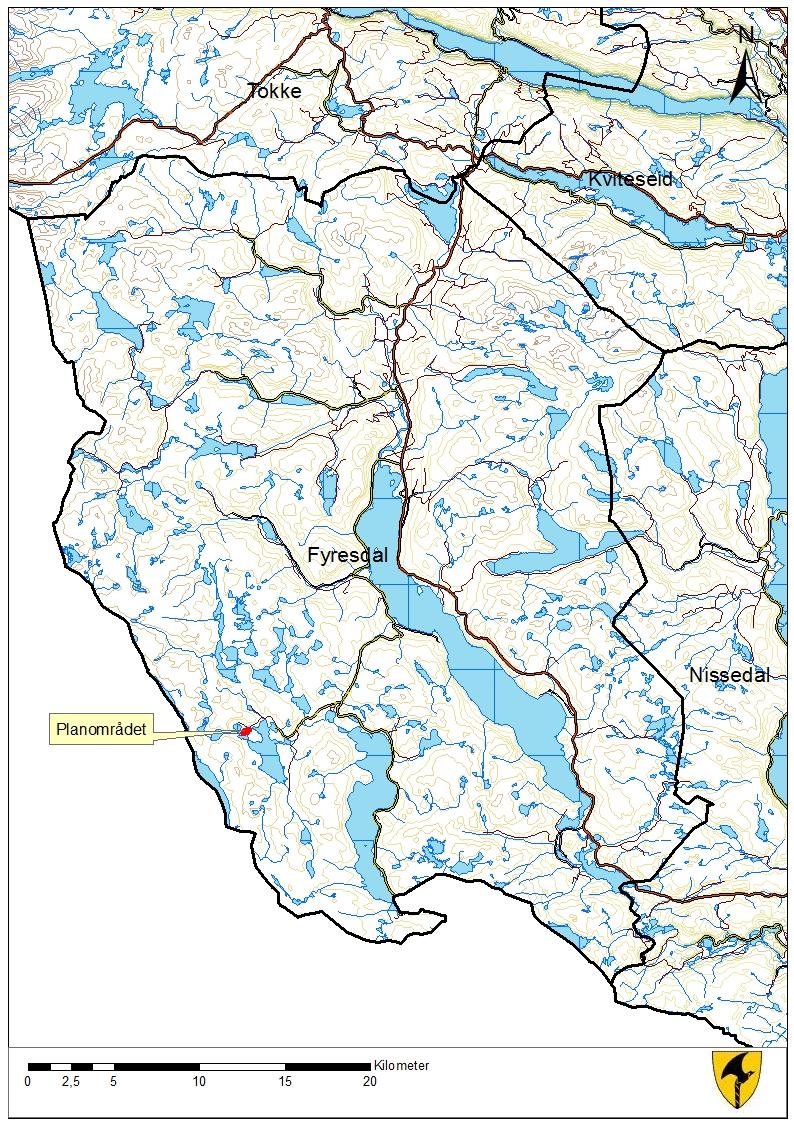 OMRÅDET Planområdet ligger ved nordenden av Birtevatn i Øvre Birtedalen i Fyresdal kommune.