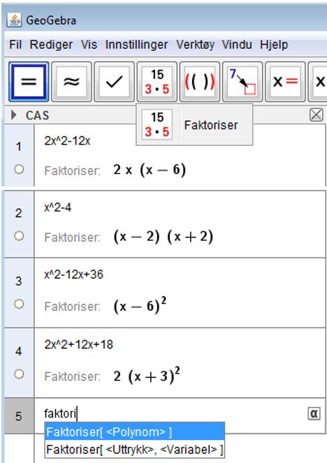 Algebra S 3. Når uttrykket er et fullstedig kvadrat, ka du bruke første eller adre kvadratsetig baklegs.