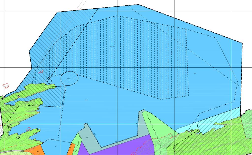 Havneområde i sjø VHS1 Det er avsatt ca. 290 daa til havneformål i sjø. Havneområde skal sikre sjøvegs tilkomst til planområdet, og åpner for etablering av molo.