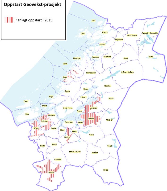 Figur 3: Geovekst-prosjekter med oppstart 2019.