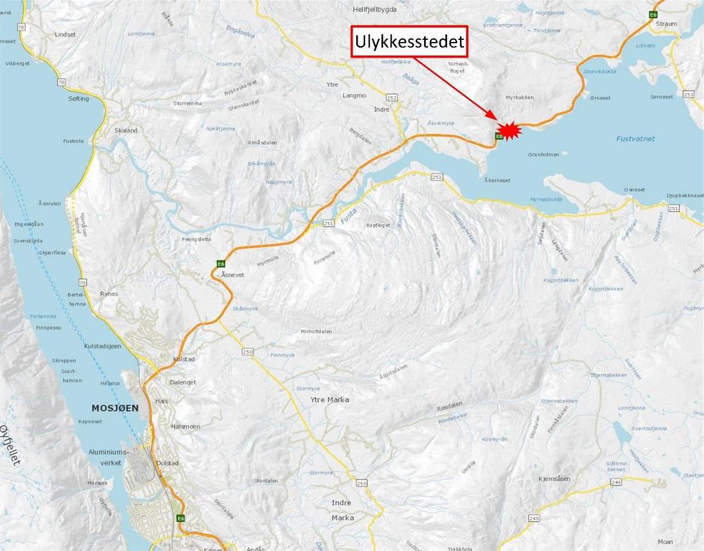 Statens havarikommisjon for transport Side 5 1. FAKTISKE OPPLYSNINGER 1.1 Hendelsesforløp 18. januar 2017 startet et vogntog fra Bring Linehaul på Jaren med tur for Tromsø.