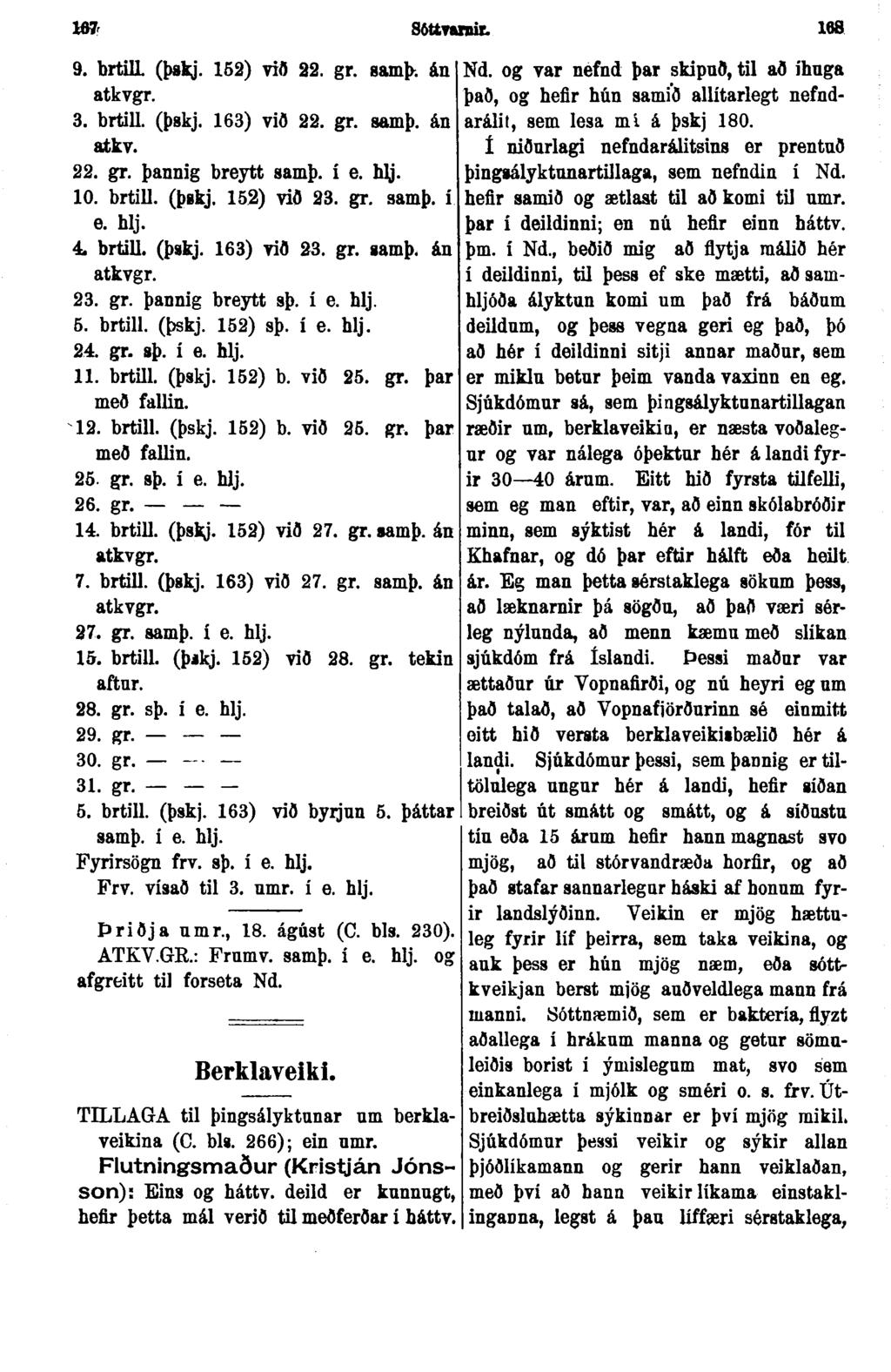 167' SöttTUBÍC. 168 9. brtill. (þskj. 152) við 22. gr. samþ. án atkvgr. 3. brtill. (þskj. 163) við 22. gr. samþ. án atkv. 22. gr. þannig breytt samþ. í e. hlj. 10. brtill. (þskj, 152) við 23. gr. samþ. i e.