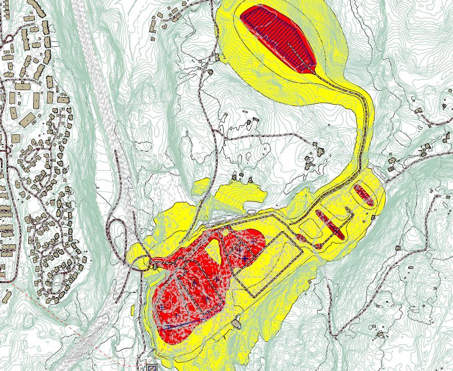 Støyberegning for fase 3b døgn (Industri) Fase