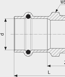 OVERGANGSSTYKKE/BEND Prestabo nippelmuff e Modell 1111 Art.nr.