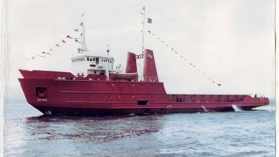 RIG PILOT «Rig Pilot» som var det første norskbygde forsyningsskip til et norsk rederi.