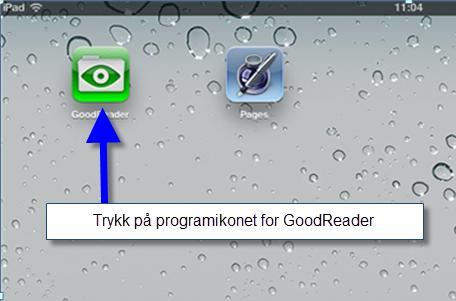 Dokumenthandtering i GoodReader ipad-brukarar kan i programmet