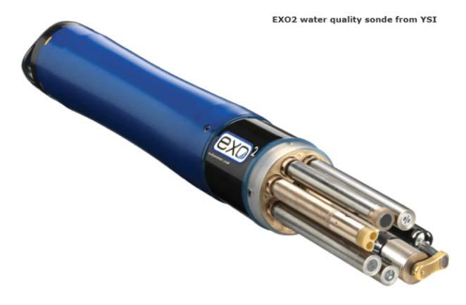 9. Materiale og metoder CTD-Ox-måling Til måling av temperatur- og oksygenprofiler brukte vi en EXO2-sonde.