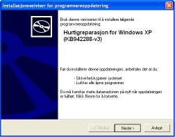 Avhengig av om du har Windows XP eller Windows Vista /