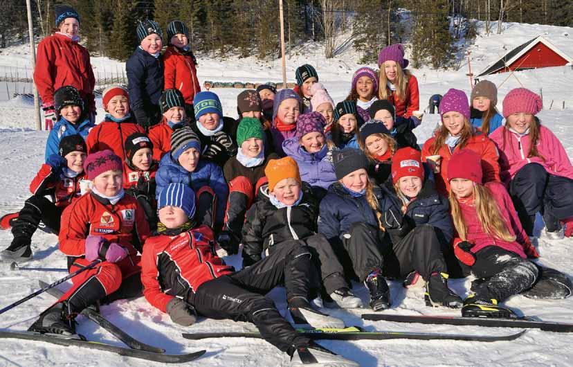 Gla gjeng som storkoste seg på høydetrening på Leirskogen.