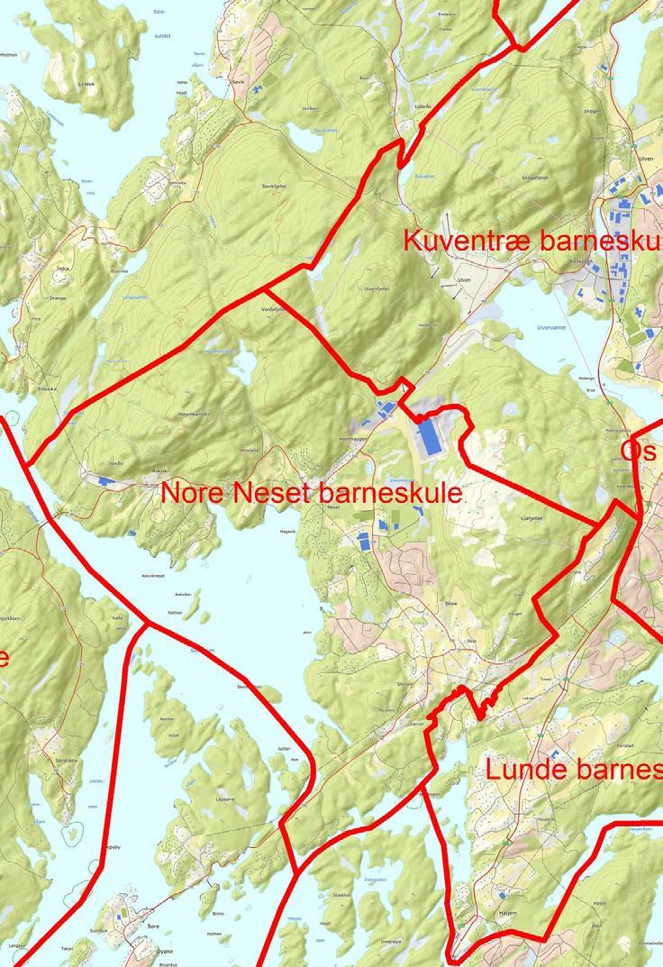 Nore Neset barneskule I framlegg til nye opptaksområde har