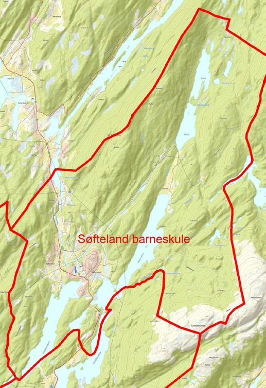 Søfteland skule I framlegg til nye opptaksområde har