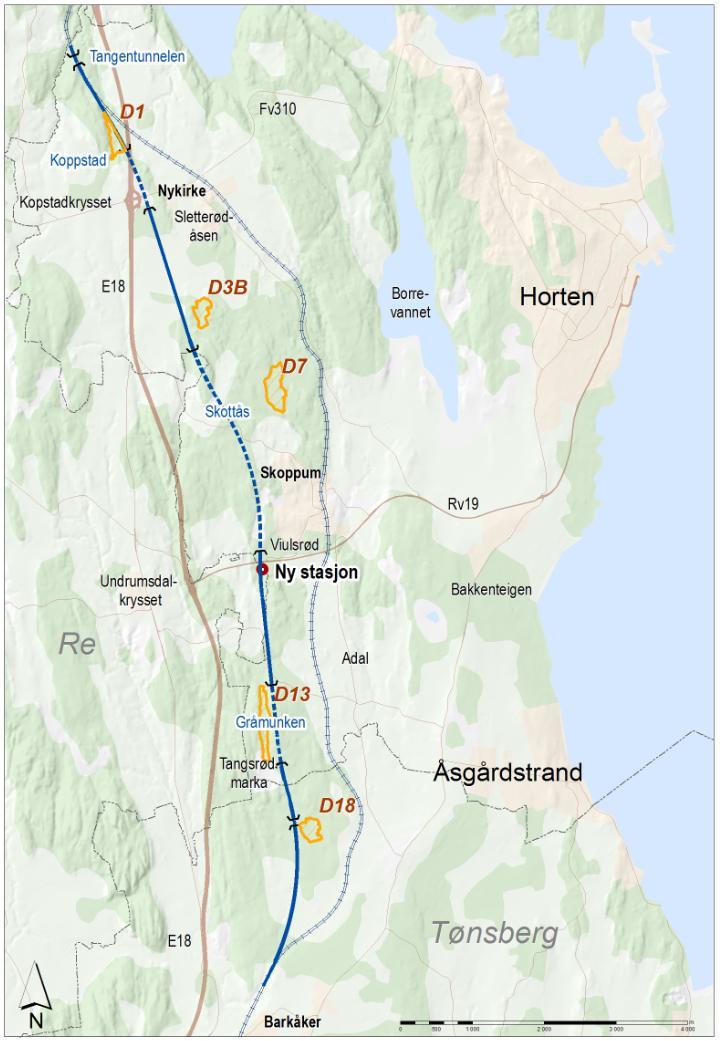 Fagrapport gang- og sykkel og 3 av 37 FORORD Modernisering av Vestfoldbanen er en del av InterCity-utbyggingen på Østlandet, jfr. Nasjonal transportplan 2018-2029.