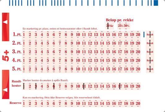 pl), men maks en markering per plass. Altså enten markering for en fast hest eller markering i «Rundt» feltet.