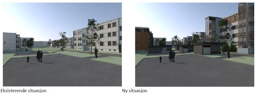 Utfordringer i planen Utfordringer i saken har hovedsaklig vært forhold knyttet til støv og støy, bilparkering, sol- og skyggeforhold for nabobebyggelsen og skolekapasitet.