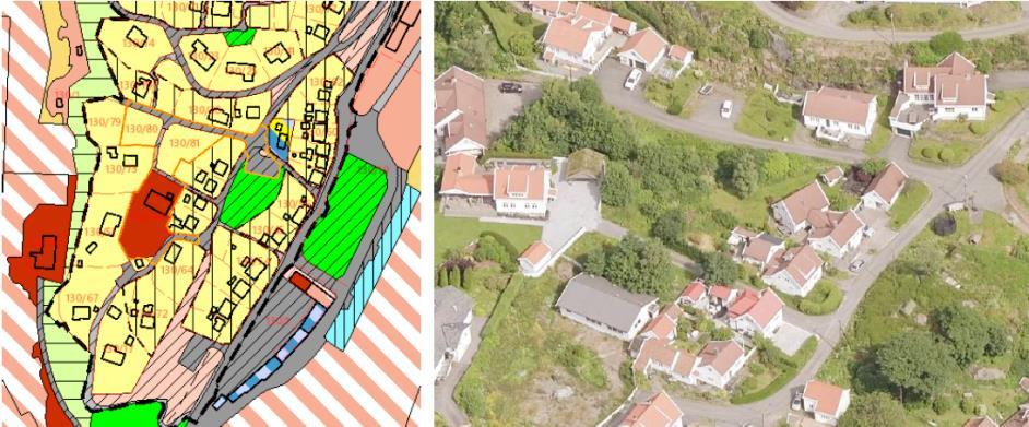 Alvøen eiendommer AS. Hovedformålet med planen er å omregulere en tomt fra barnehageformål til 2 eneboliger, og videreføre regulering for to andre eneboligtomter.