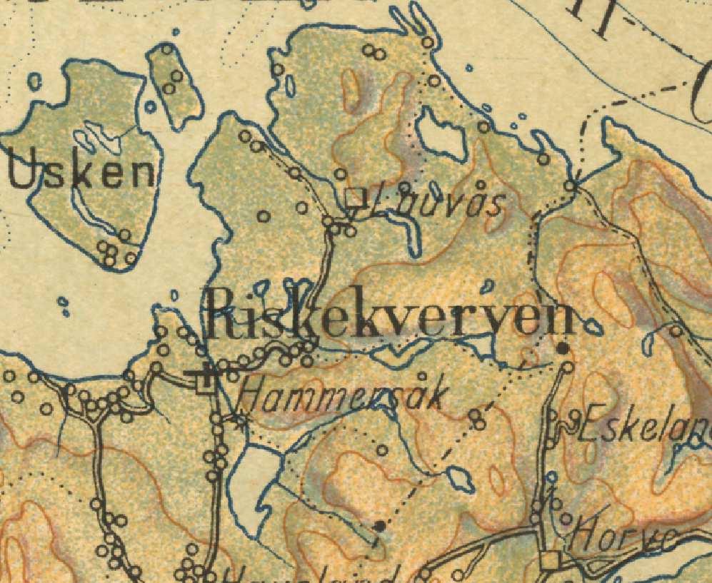 Kart 1927 rød ring viser området der det gamle kommunehuset er lokalisert Søknad - Hommersandbakken 11 - Kulturminnefaglig vurdering Viser til søknad om tilskudd fra styret for Hommersandbakken 11