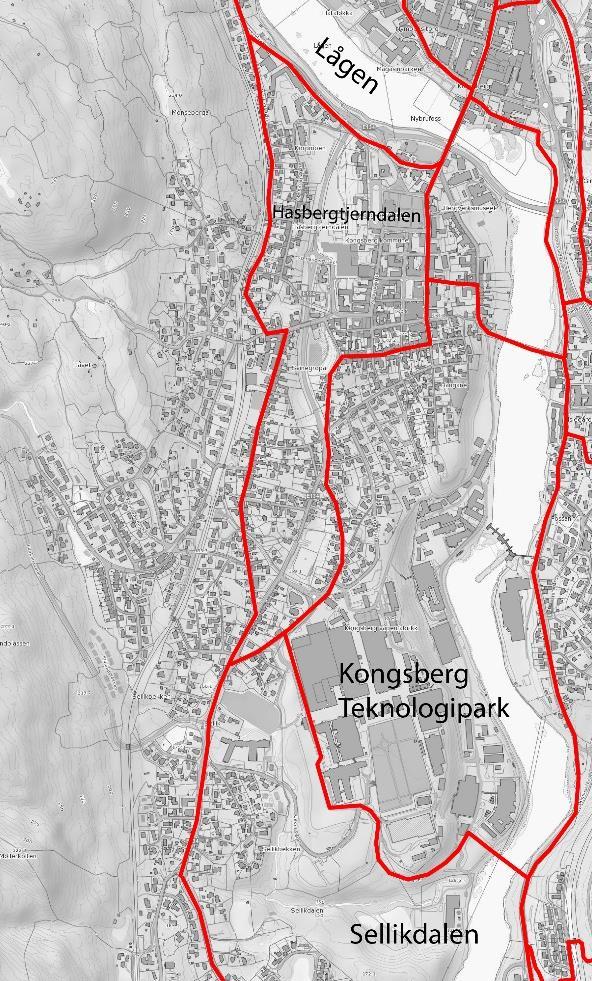 6.2 Gående og syklende Dagens situasjon Kongsberg profilerer seg som en sykkelby.