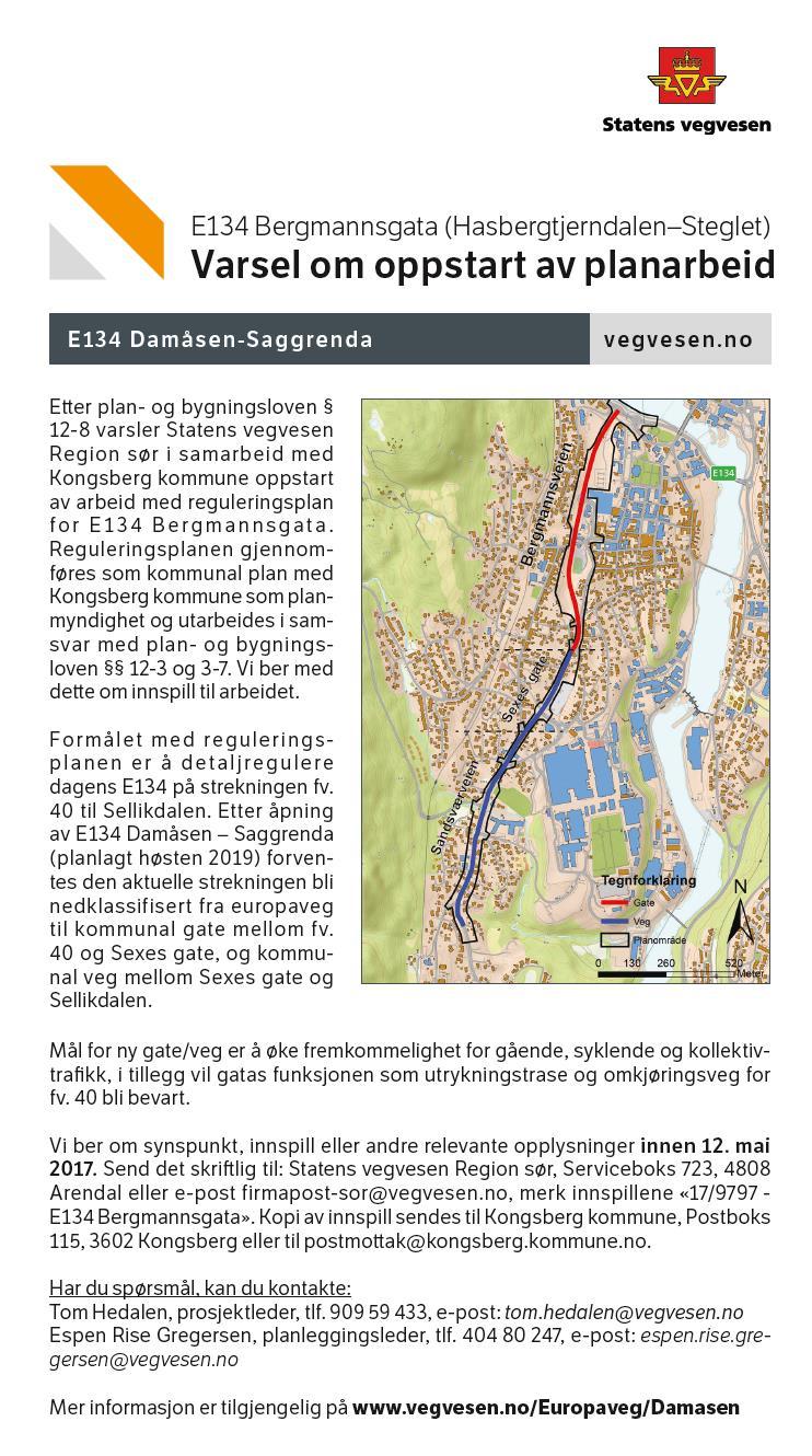 2 Planprosess og medvirkning Oppstart av planarbeidet ble kunngjort i Laagendalsposten i 21. mars 2017 (figur 2-1).