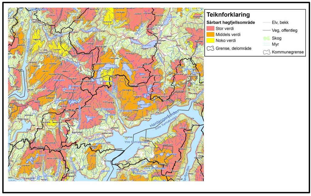 Isingskart for områda i Bergsdals-, Vaksdals-, Samnanger-, Kvamma-, Vossefjella og fjellområda ved Kvanndal og