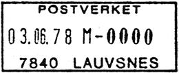 Stempel nr. S1 Type: Motiv Brukstid 09.